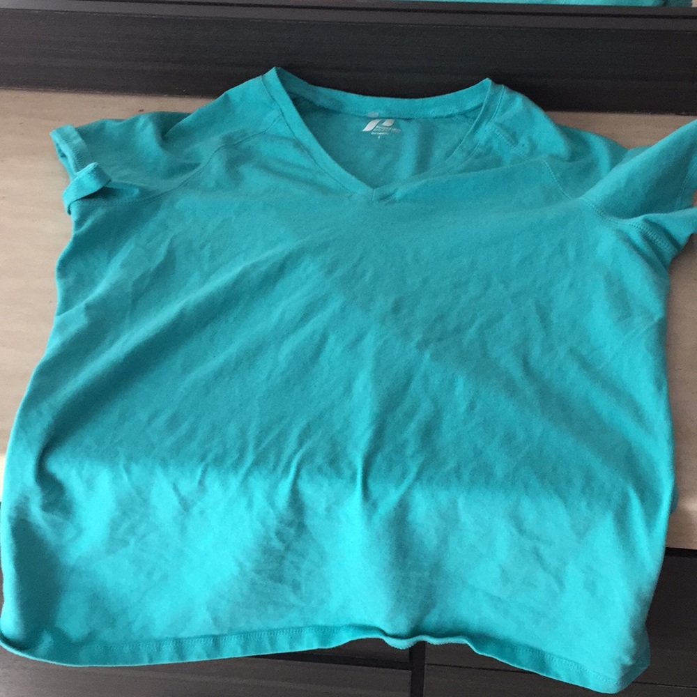 V neck Teal prospirit Large shirt
